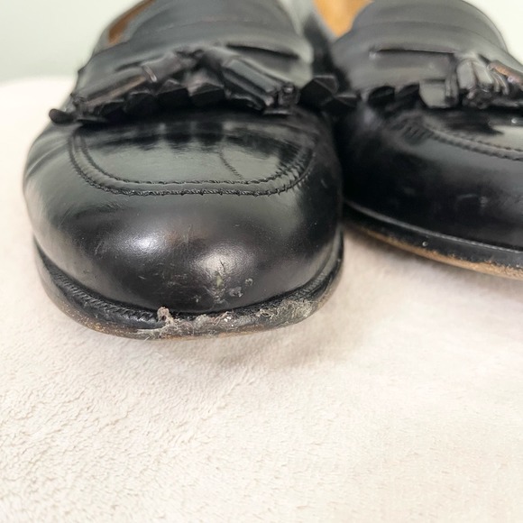 Mezlan Santander Men's Black Leather Kiltie Tassel Loafer Shoes Size 11M - Picture 6 of 12